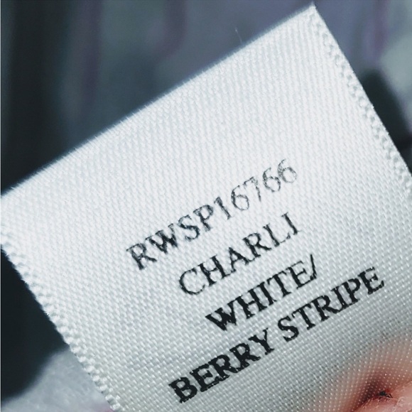 Rails x Free People Charli Button Down Linen Berry Striped Shirt Blouse Top - Picture 10 of 10